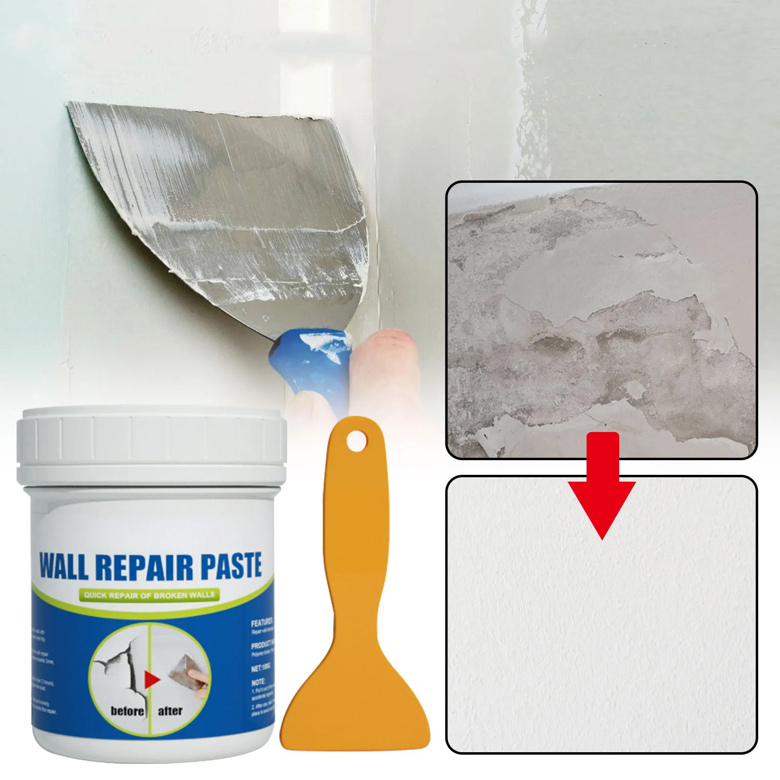Tile Grout Repair - Wall Mending Agent Leak-Trapping Drywall Hole