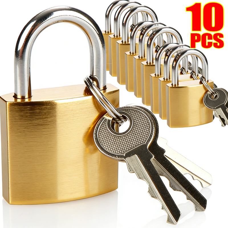 Home Improvement And Supply - 1/10PCS Mini Copper Locks Luggage Case