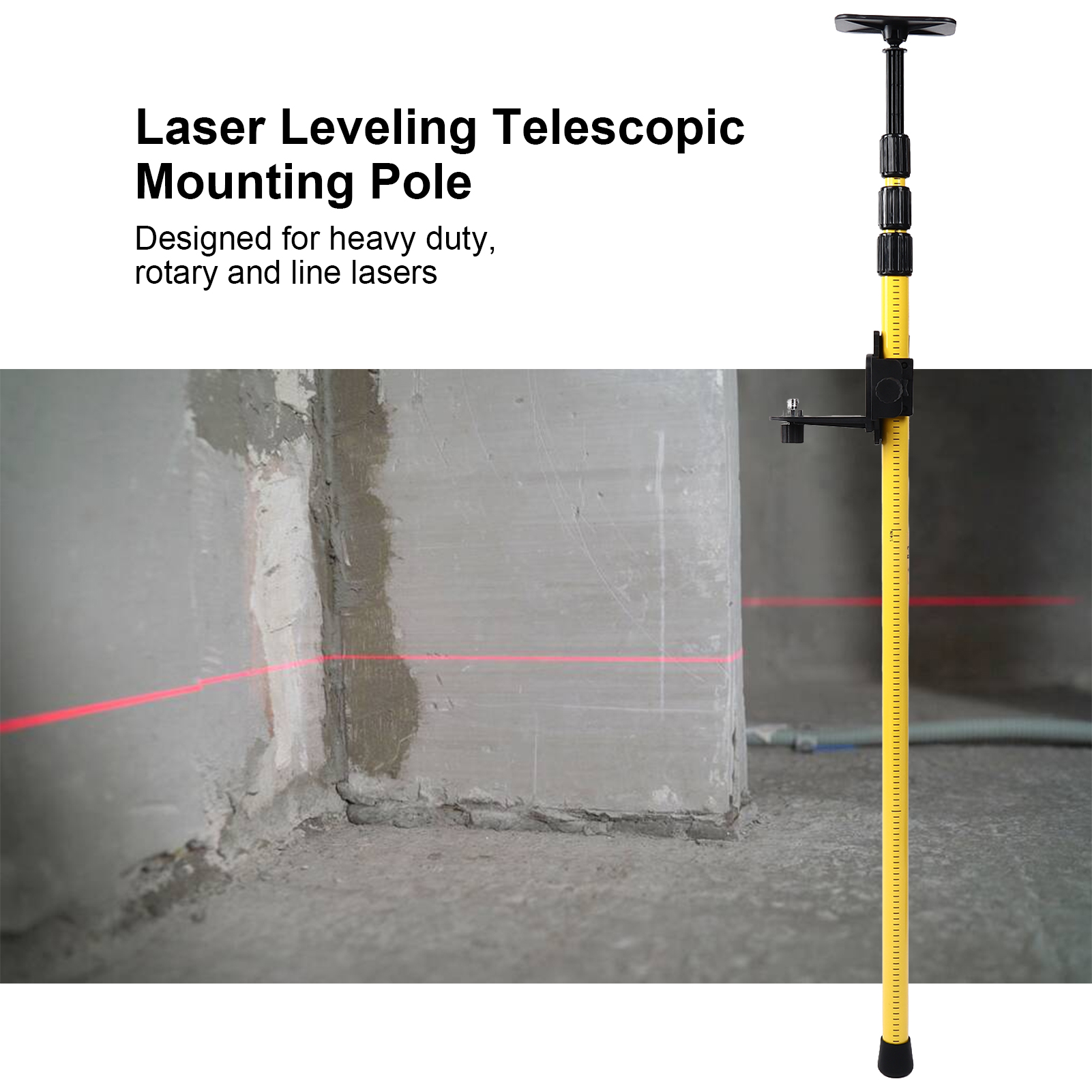 Level Laser Line - 2.8 Meter Laser Leveling Telescoping Pole