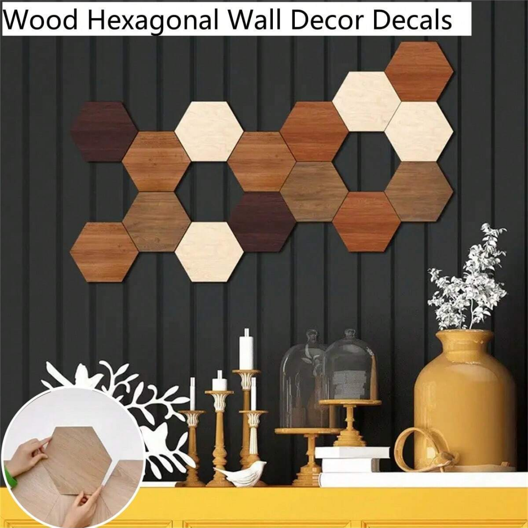 Home Improvement Ideas - 6PCS Hexagon Wall Decals, Self-Adhesive Home
