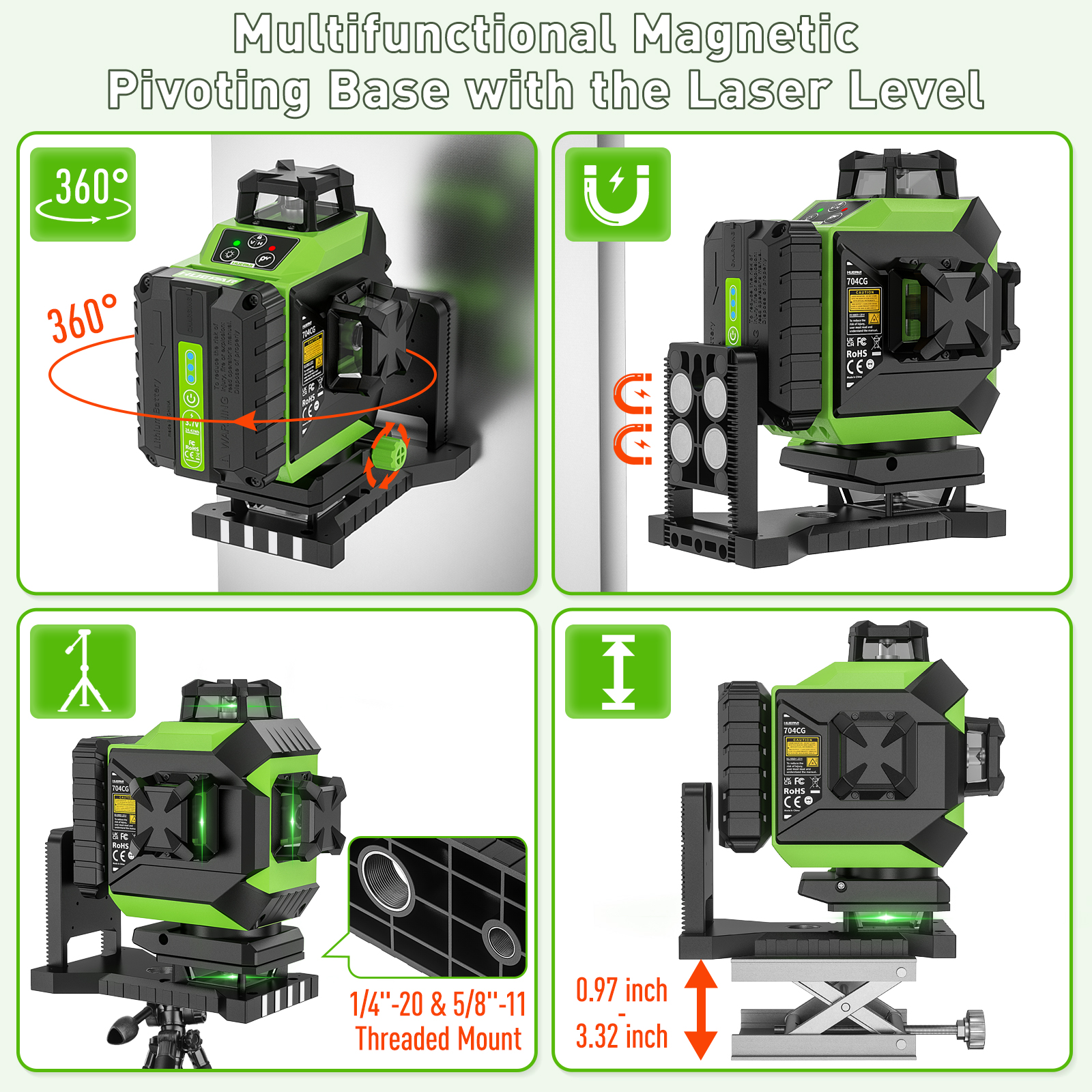 Huepar 704CG Digital 4D 16-Lin - Level Laser Line reseña y precio
