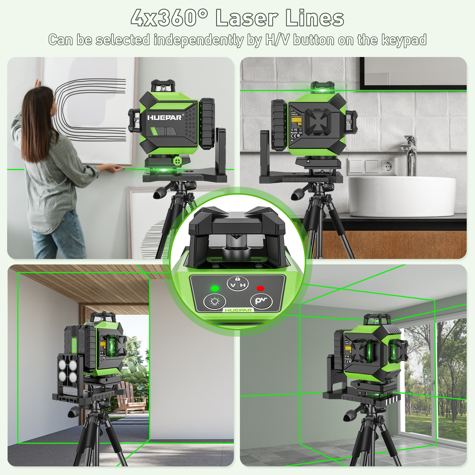Huepar 704CG Digital 4D 16-Lin - Level Laser Line reseña y precio