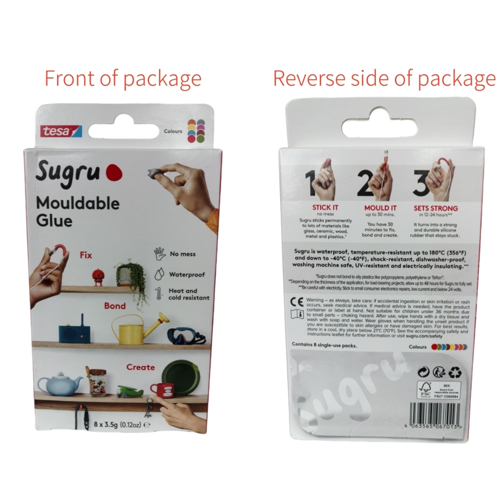 1 box=8 pcs Tesa Sugru Mouldab - Home Improvement And Diy reseña y precio