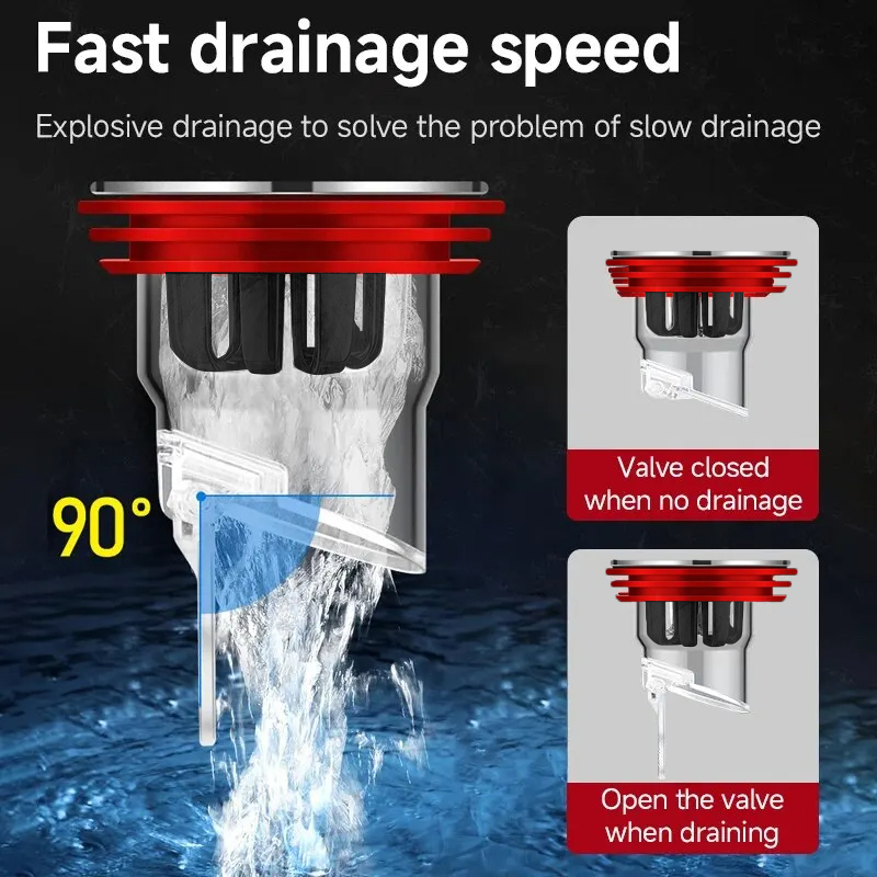 Odor Proof Floor Drain Valve S - Toilet Flush Valve reseña y precio