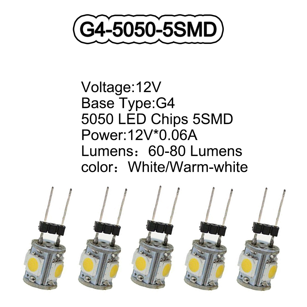 10pcs DC12V G4 5050 5 SMD LED  - Home Improvement Cars reseña y precio
