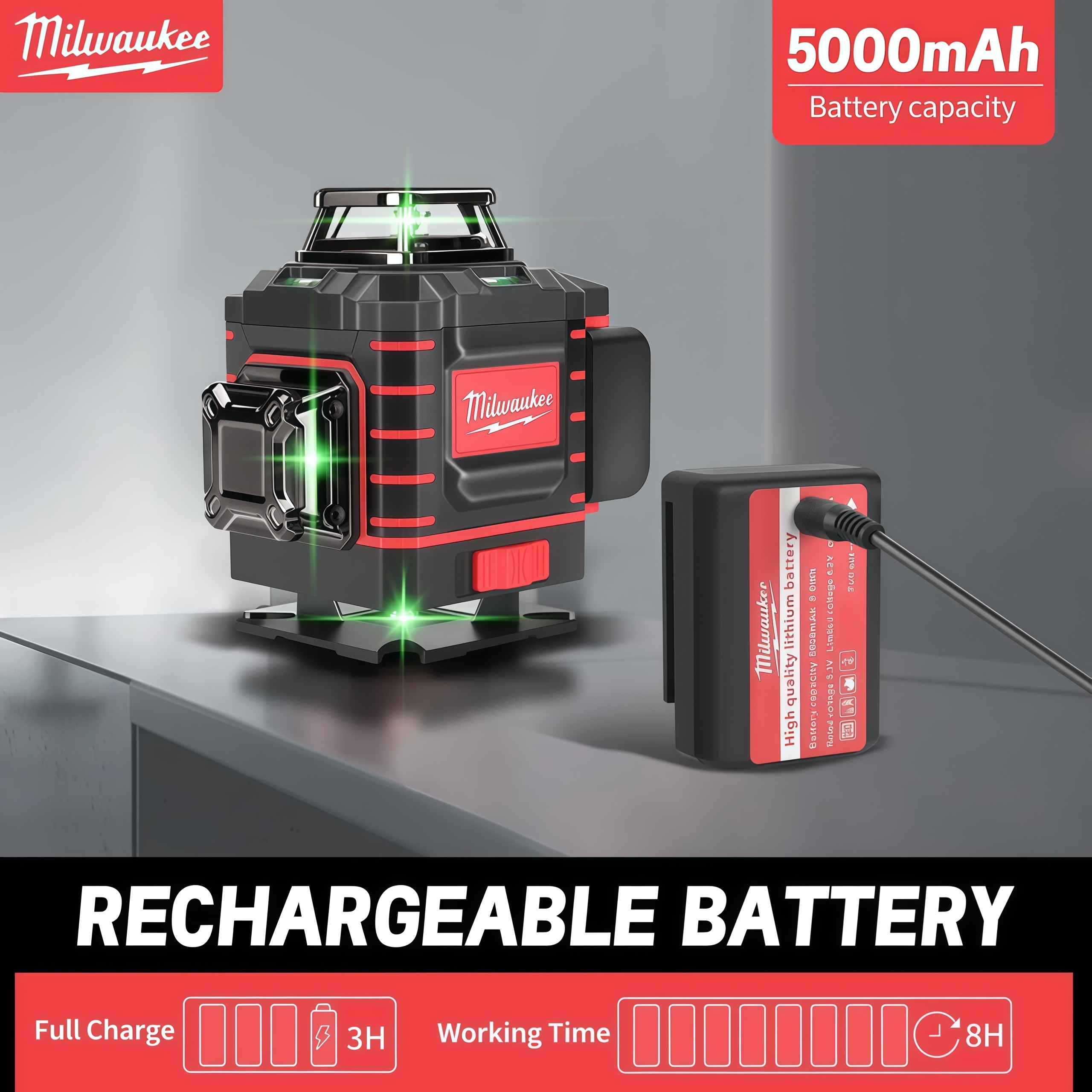 Milwaukee 360 Degree Vertical  - Level Laser Line reseña y precio