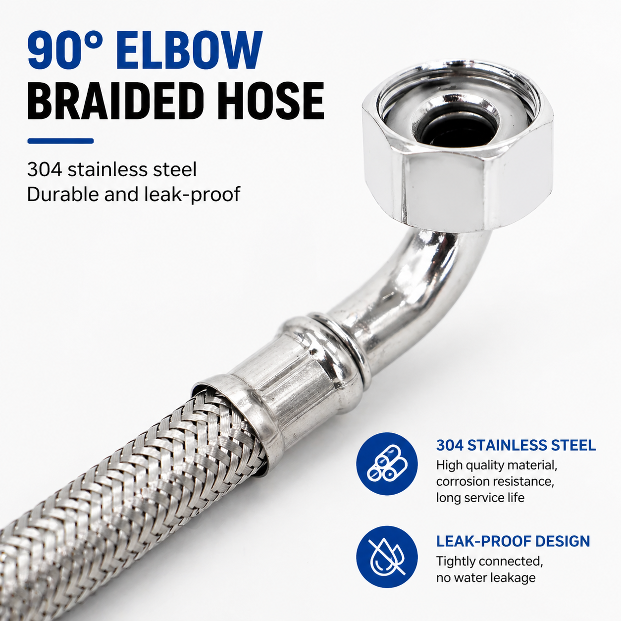304 Stainless Steel Hose Angle - Toilet Flush Valve reseña y precio