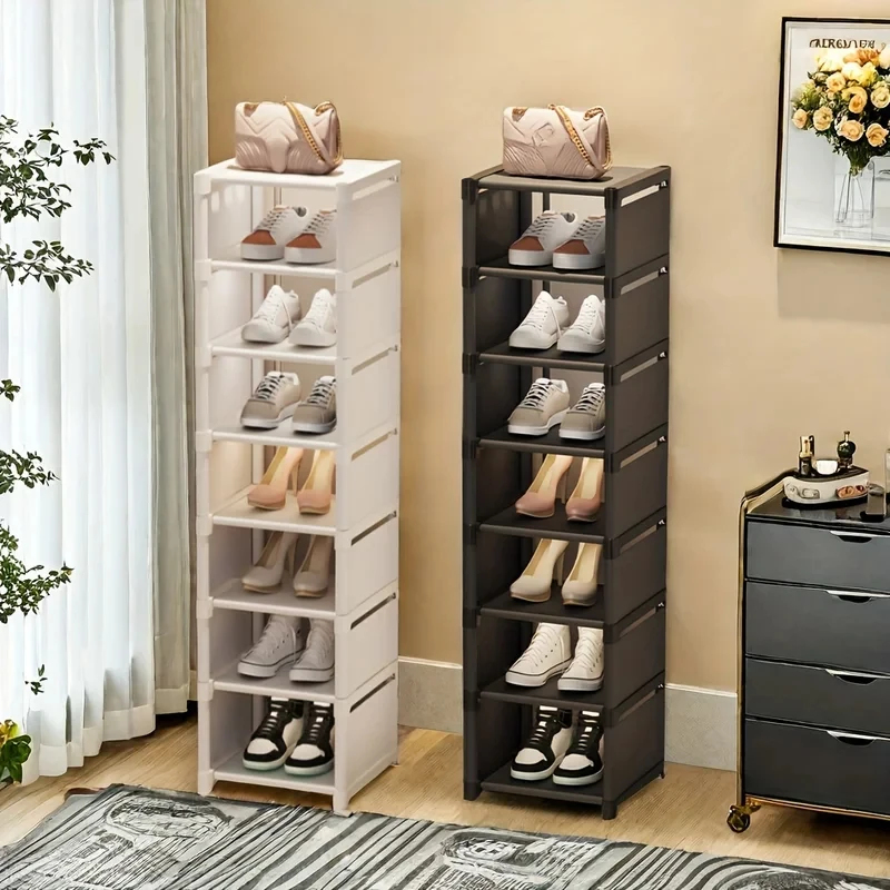 8-Tier Black White Shoe Organi - Home Improvement Mall reseña y precio