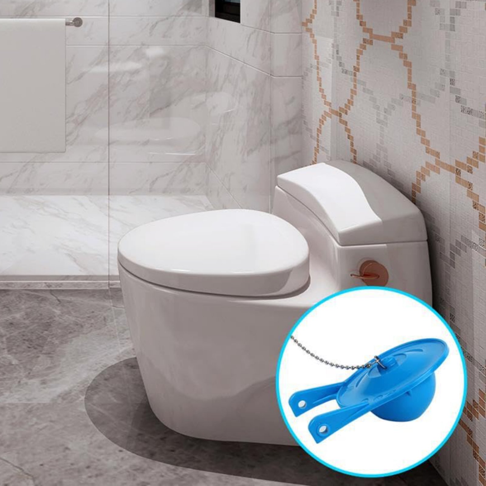 Toilet Flapper Blue Flush Valv - Toilet Flush Valve reseña y precio