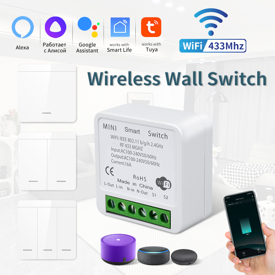 16A Tuya WiFi DIY Smart Switch - Home Improvement And Diy reseña y precio