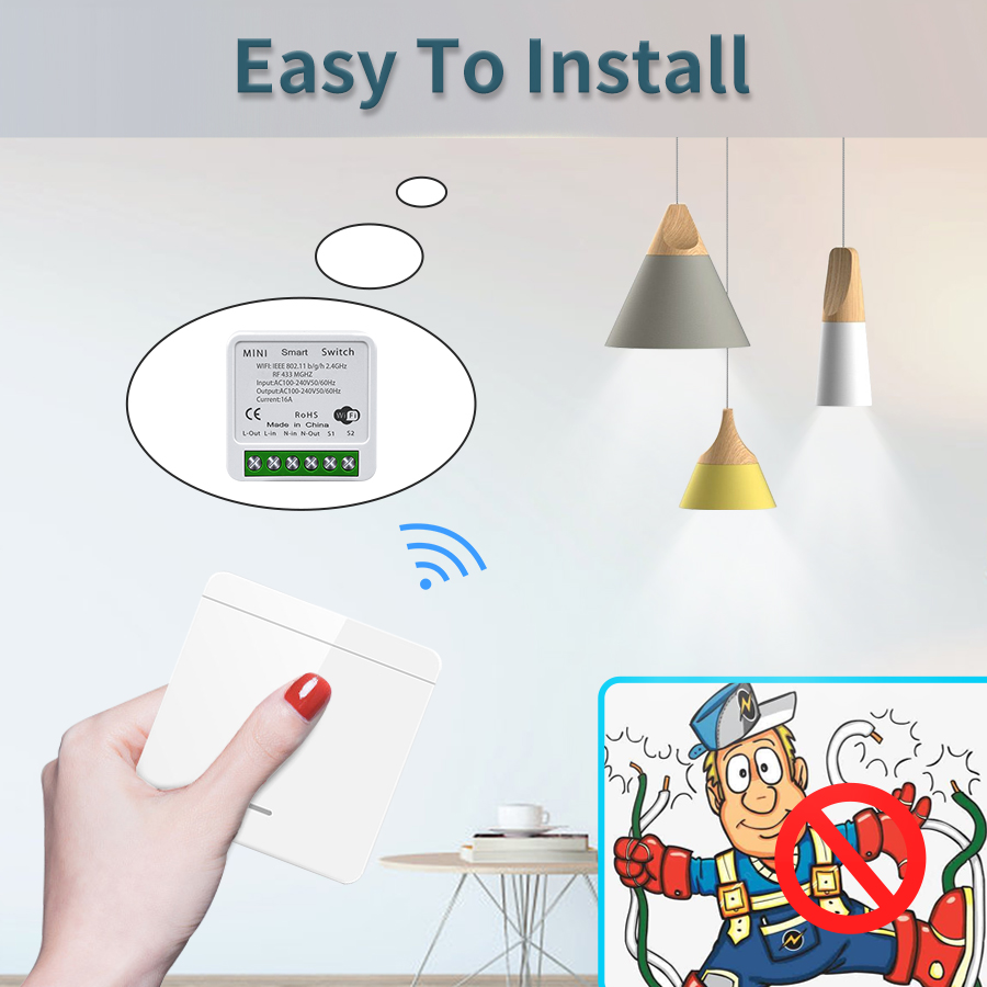 16A Tuya WiFi DIY Smart Switch - Home Improvement And Diy reseña y precio