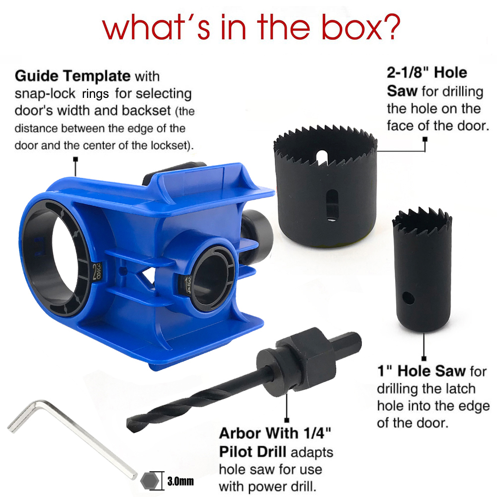 Door Lock Installation Kit, Wo - Home Improvement Warehouse reseña y precio