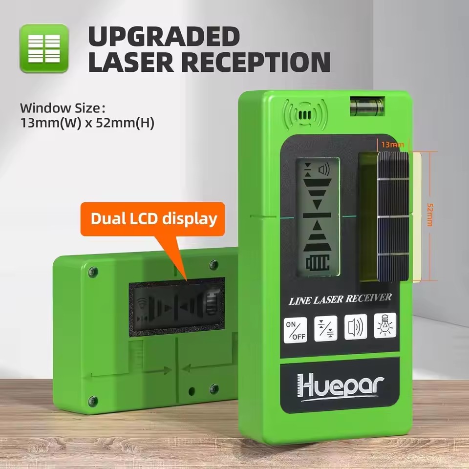 Huepar Laser Receiver LR-5RG f - Level Laser Line reseña y precio