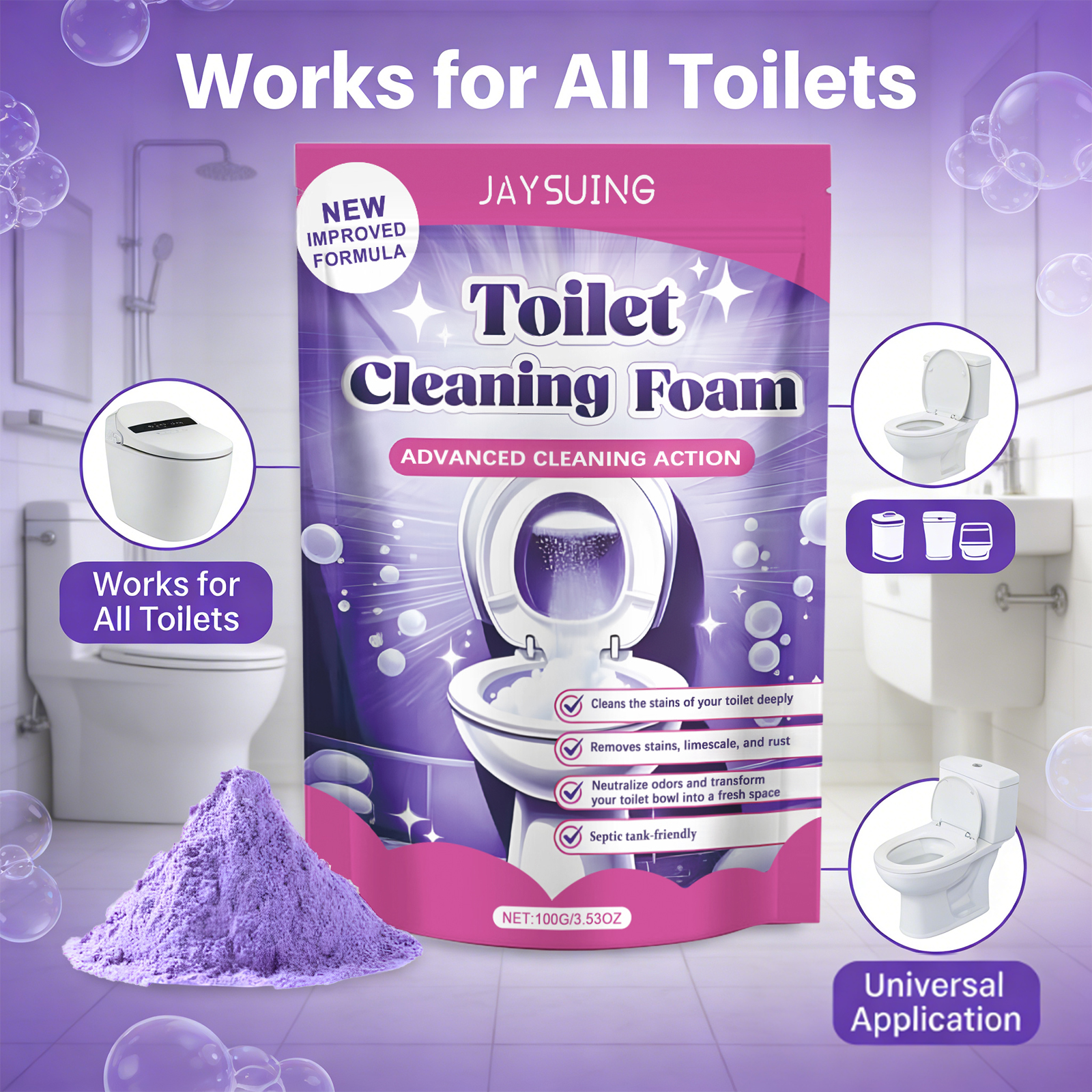 Toilet Cleaning Powder Powerf - Home Improvement Mall reseña y precio