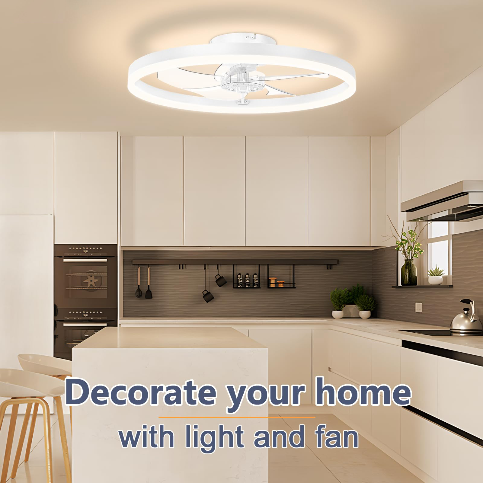 IRALAN Modern Ceiling Fan LED  - Home Improvement Mall reseña y precio